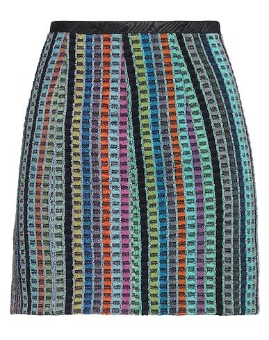 Turquoise Bouclé Mini skirt
