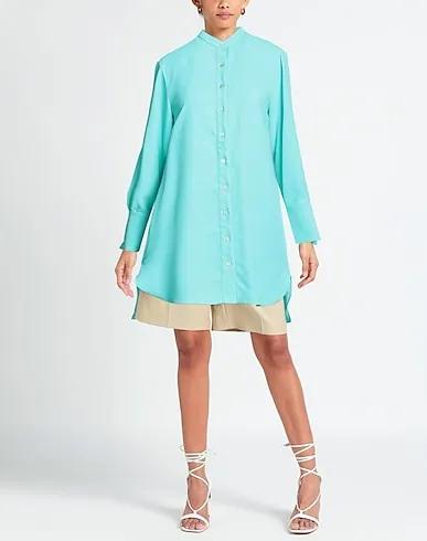 Turquoise Cady Solid color shirts & blouses