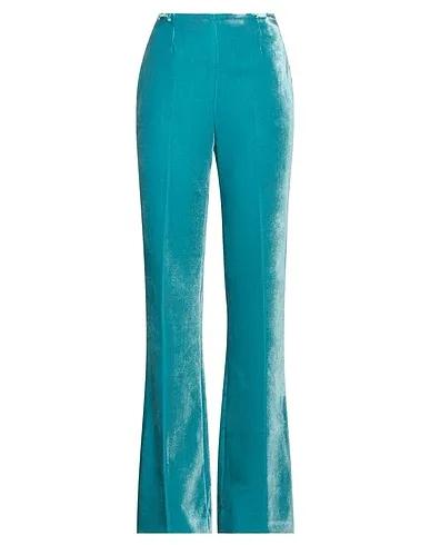 Turquoise Chenille Casual pants