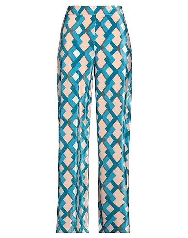 Turquoise Chenille Casual pants