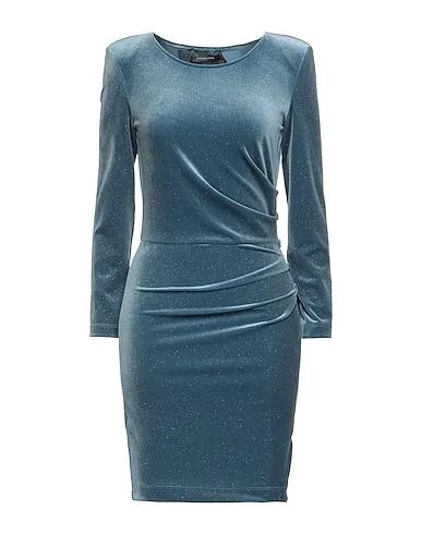 Turquoise Chenille Short dress