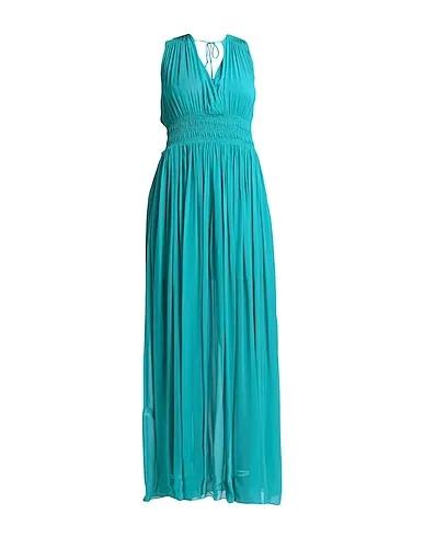 Turquoise Chiffon Long dress