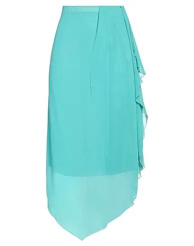 Turquoise Chiffon Midi skirt