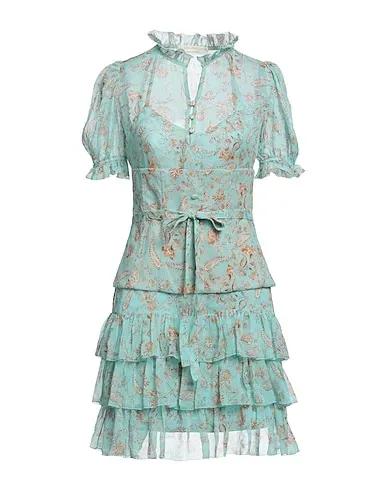 Turquoise Chiffon Short dress