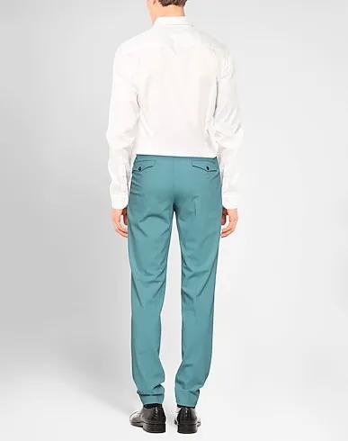 Turquoise Cool wool Casual pants