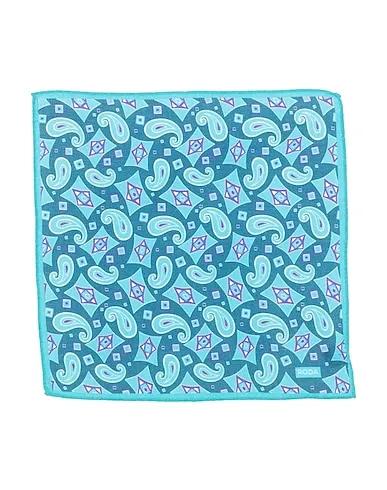 Turquoise Cotton twill Scarves and foulards