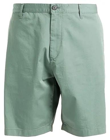 Turquoise Cotton twill Shorts & Bermuda