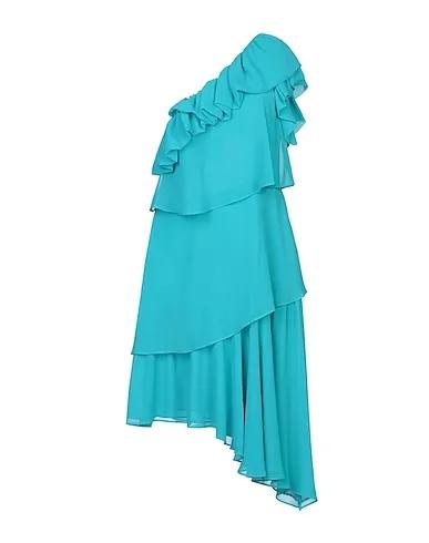 Turquoise Crêpe Midi dress