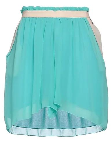 Turquoise Crêpe Mini skirt