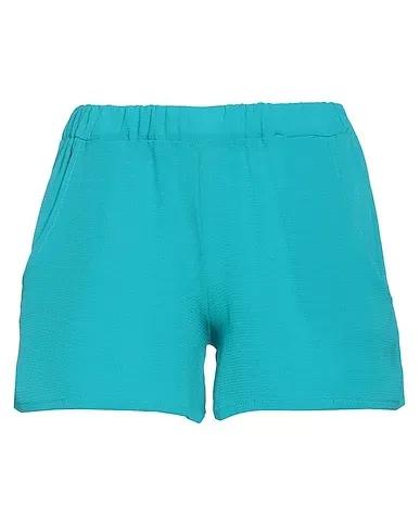 Turquoise Crêpe Shorts & Bermuda