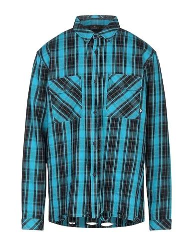 Turquoise Flannel Checked shirt