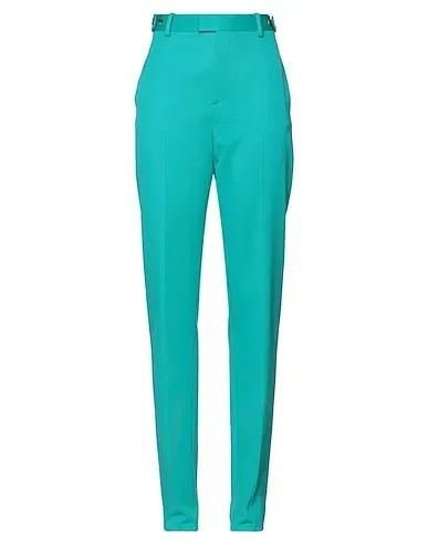Turquoise Gabardine Casual pants