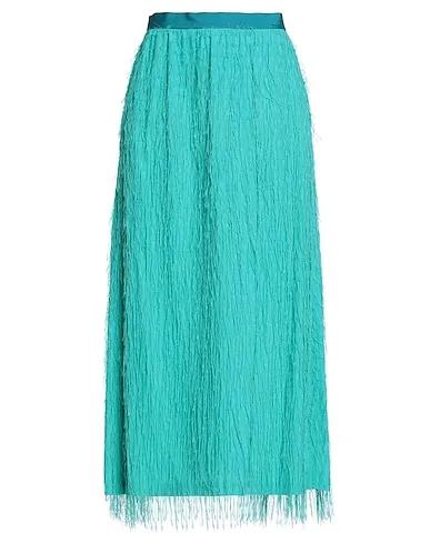 Turquoise Grosgrain Maxi Skirts