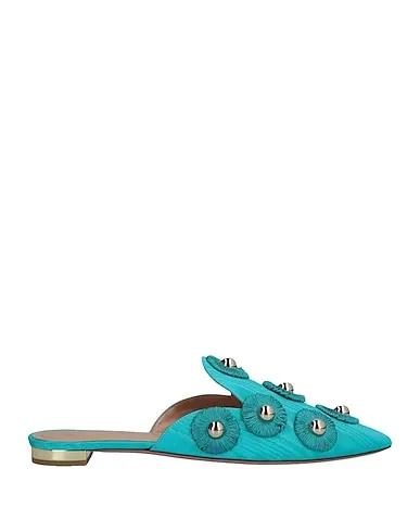 Turquoise Grosgrain Mules and clogs