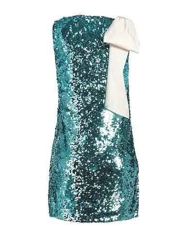 Turquoise Grosgrain Sequin dress