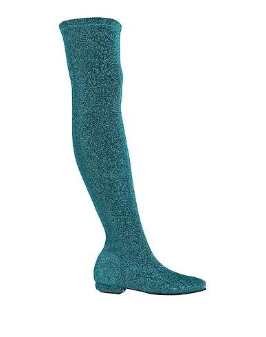 Turquoise Jersey Boots