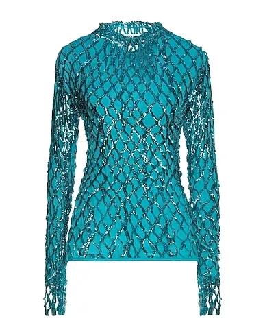 Turquoise Jersey Evening top