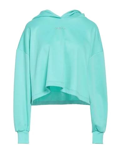 Turquoise Jersey Hooded sweatshirt