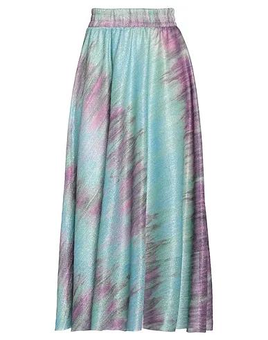 Turquoise Jersey Maxi Skirts