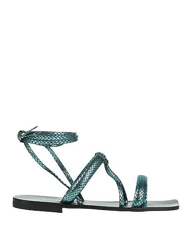 Turquoise Jersey Sandals