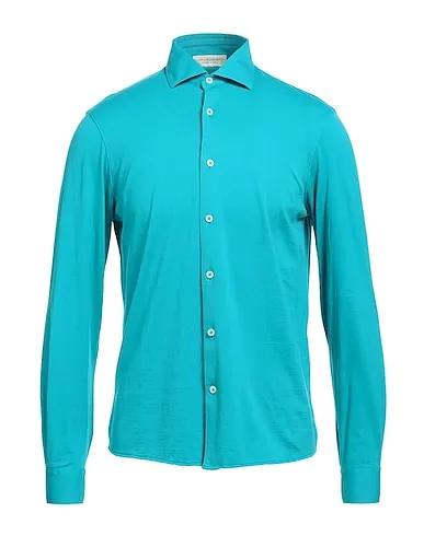 Turquoise Jersey Solid color shirt