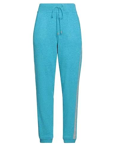Turquoise Knitted Casual pants