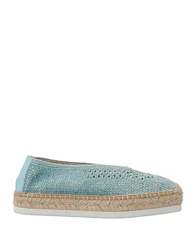 Turquoise Knitted Espadrilles