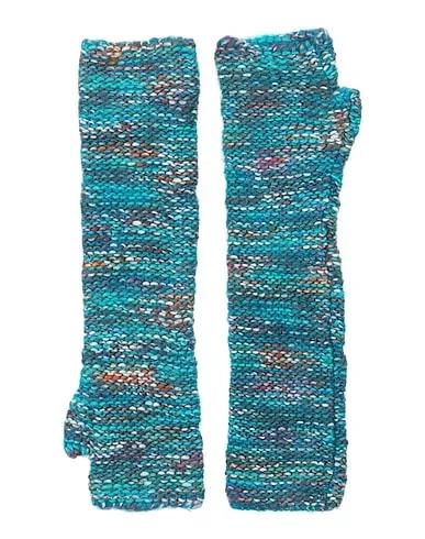 Turquoise Knitted Gloves