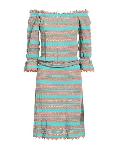 Turquoise Knitted Midi dress