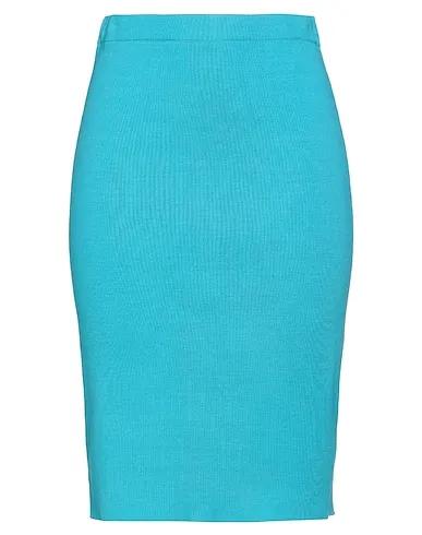 Turquoise Knitted Midi skirt