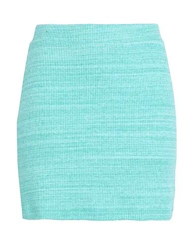 Turquoise Knitted Mini skirt COSMOS SKIRT
