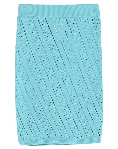 Turquoise Knitted Mini skirt