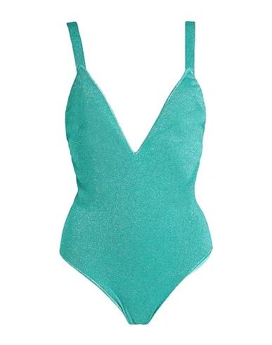 Turquoise Knitted One-piece swimsuits