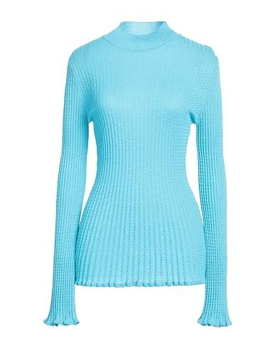 Turquoise Knitted Turtleneck