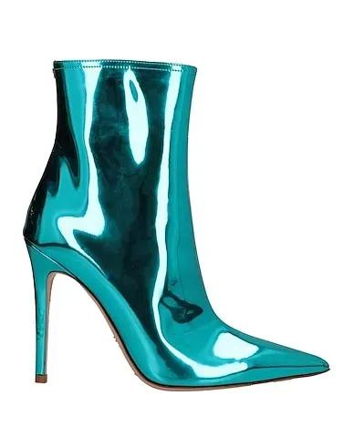 Turquoise Leather Ankle boot