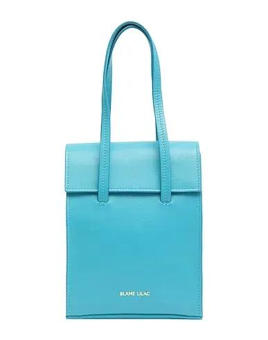 Turquoise Leather Handbag MINI FRITA
