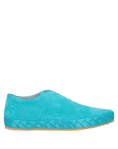 Turquoise Leather Laced shoes