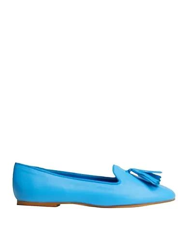 Turquoise Leather Loafers LEATHER TASSEL SLIPPERS
