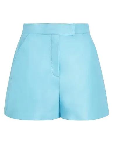 Turquoise Leather pant LEATHER HIGH-WAIST BERMUDA SHORTS
