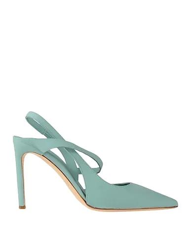 Turquoise Leather Pump
