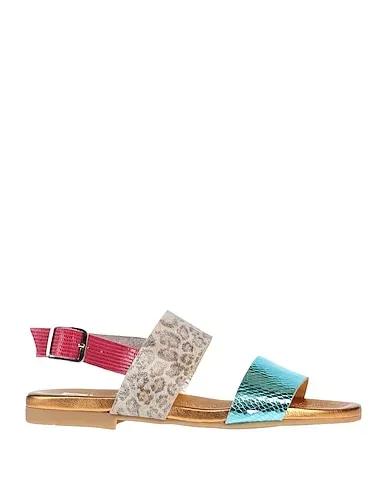 Turquoise Leather Sandals