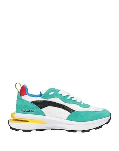 Turquoise Leather Sneakers