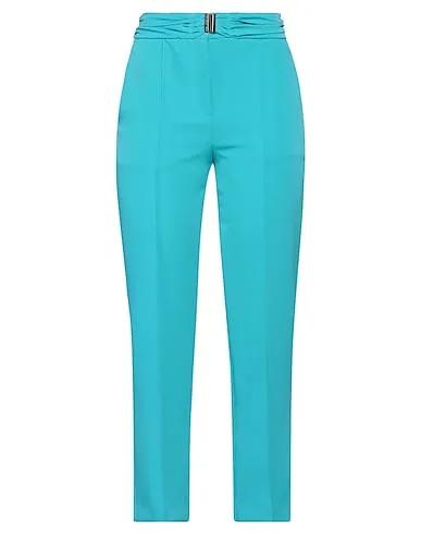Turquoise Plain weave Casual pants
