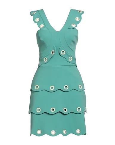 Turquoise Plain weave Elegant dress