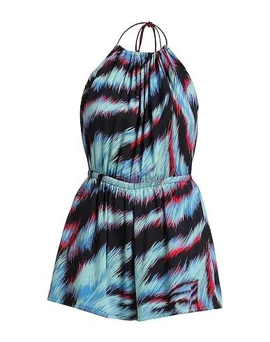 Turquoise Plain weave Jumpsuit/one piece