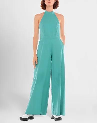 Turquoise Plain weave Jumpsuit/one piece
