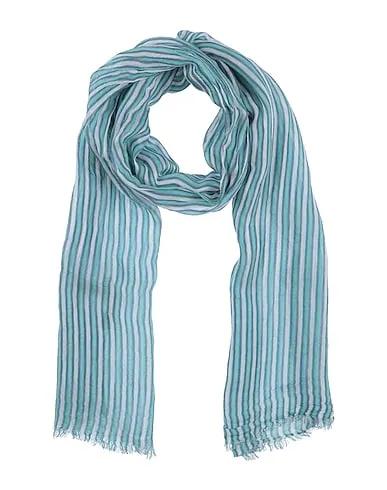 Turquoise Plain weave Scarves and foulards