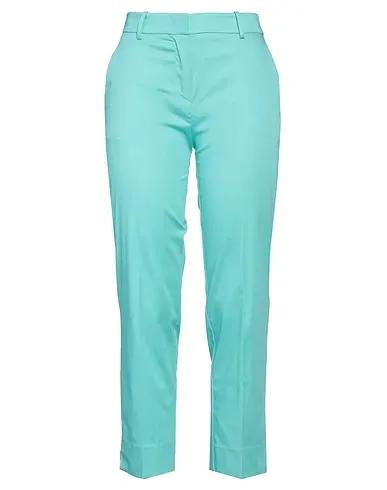 Turquoise Poplin Casual pants