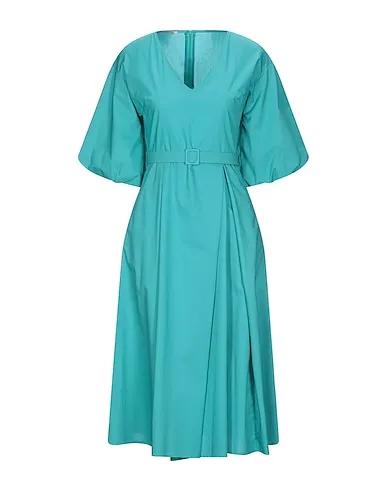 Turquoise Poplin Midi dress