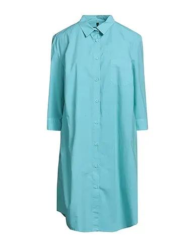 Turquoise Poplin Short dress